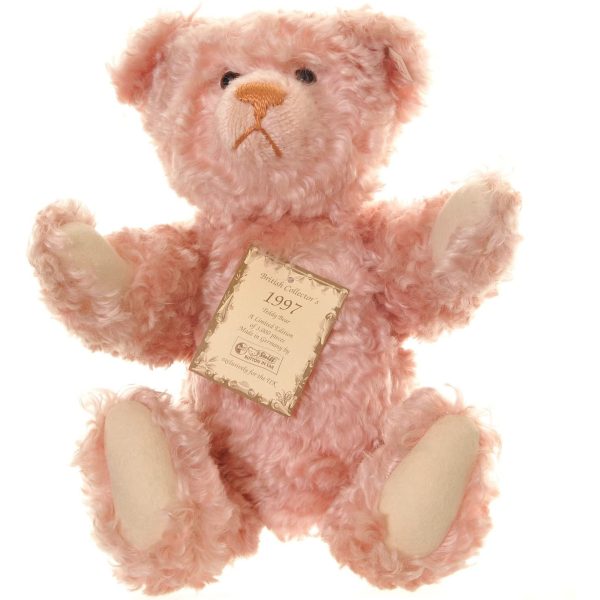 Steiff 1997 British Collectors Exclusive Pink Curly Mohair 38cm 15inch 3000 Pcs Limited Edition Vintage Bear