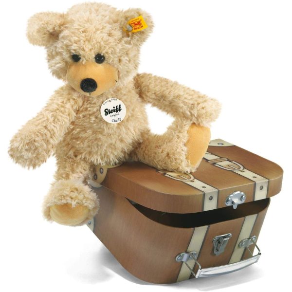 Steiff 30cm Charly Dangling Teddy Bear in Suitcase (Beige)