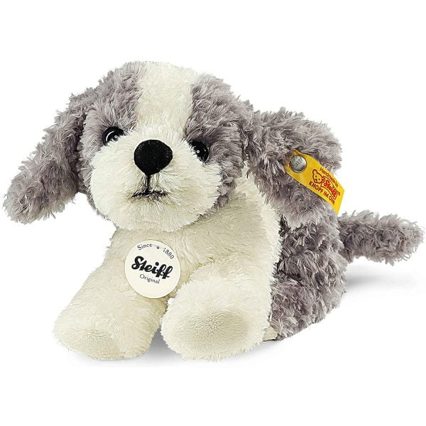 Steiff Little Tommy Puppy Plush Toy (greywhite)