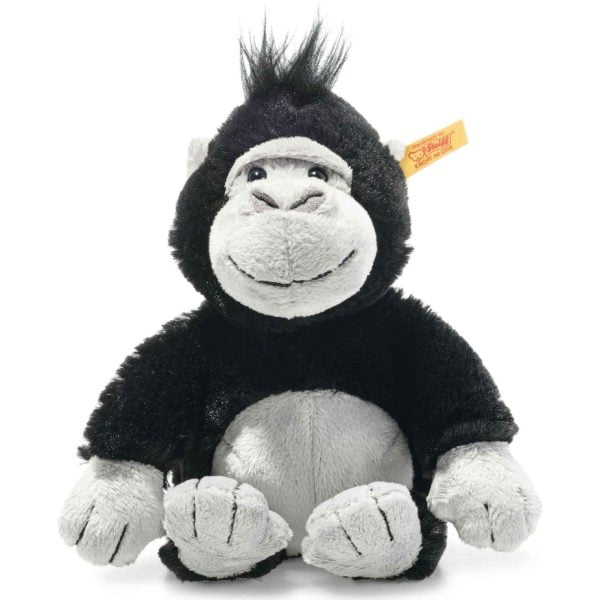 Steiff Original Bongy Gorilla Soft Toy Approx. 20 cm Black and Light Grey - 069130