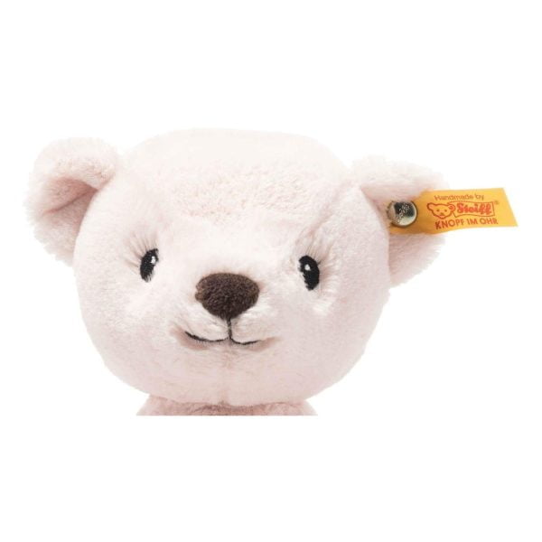 Steiff Soft Cuddly Friends My First Teddy Bear 26 Cm Cuddly Toy For Babies Cuddly & Soft Washable Pink (242045) Head