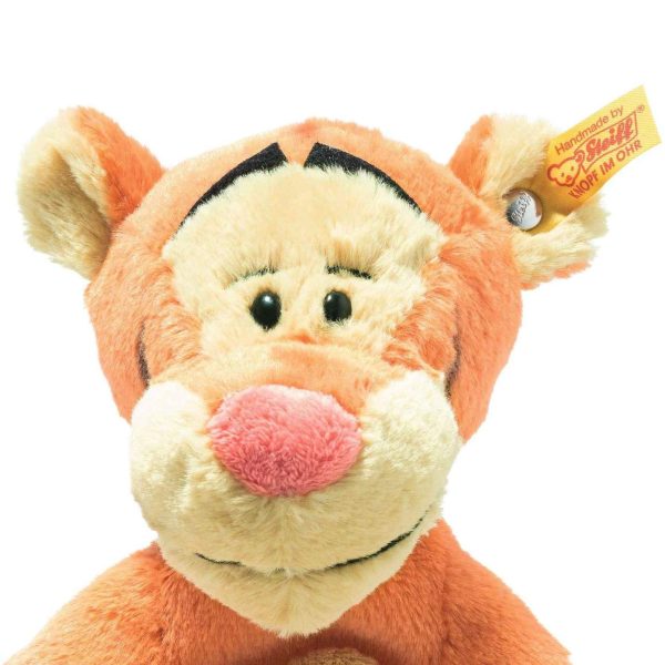 Steiff Tigger Aus Winnie Puuh Soft Friends Disney Originals Tigger 30 Cm Cuddly Toy For Children Soft & Cuddly Washable Orangebeige (024535) Face