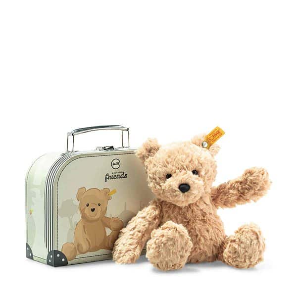 Steiff Soft Cuddly Friends Jimmy Teddy bear in suitcase 25cm