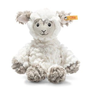 Steiff 073946 Original Lita Lamm Soft Cuddly Friends Cuddly Toy Approx. 20 cm Branded Plush with Button in Ear