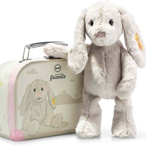 Steiff 080968 Cuddly Toy Hoppie in Suitcase, from Birth