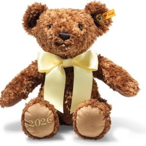 Steiff Annual 2026 Cosy Year Bear -Very Soft Plush 34cm Ring in the New Year
