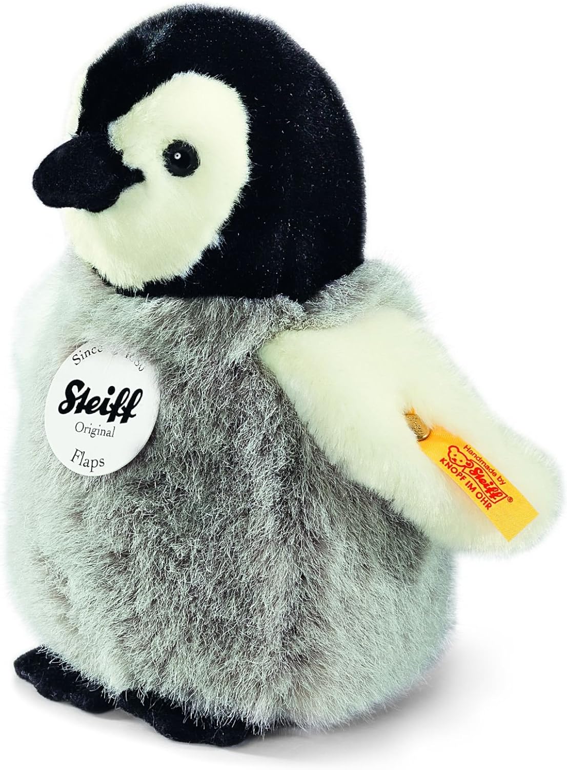 Steiff Flaps Penguin (Black/ White/ Grey), 16 cm