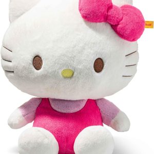 Steiff Hello Kitty 30cm, Plush Cuddly Toy, Soft Stuffed Animal