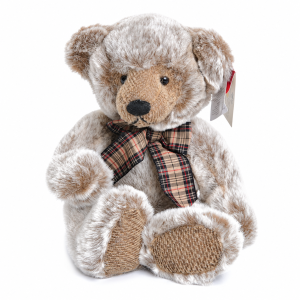 Russ Wesley teddy bear with plaid bow